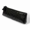 Leder Federmappe Schwarz Pythonoptik - 3