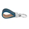 Leder Schlüsselanhänger Rochenoptik Blau - 3