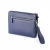 Pouch mit Zip Adri, Leder, Dunkelblau - 2