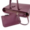 Business Shopper aus Leder, Aubergine - 5