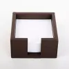 Notizzettelbox quadratisch, Leder in Hirsch-Optik, Mocca