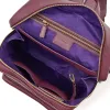 Rucksack Adri, Leder, Aubergine - 3