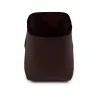 Quadratischer Stiftebecher Stitch, Leder, Dunkelbraun - 4