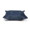 Taschenleerer quadratisch, Leder Suede, 15x15 cm, Royalblau - 2