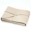 Fotoalbum mit Band, 25 Blatt,  Leder, 20,5x15,0 cm, Cream - 4