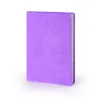 Notebook A5, leather, Brushed Violet, dotted