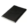 Notizbuch mit Band, 96 Blatt,  Leder Soft, A4, Schwarz - 2