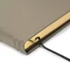 Gästebuch mit Goldschnitt, 144 Blatt, Leder, A4, Taupe - 3