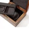 Schmuckbox, Walnussholz/Leder, Bronze - 2