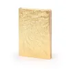 Notebook A5, leather, Gold, ruled