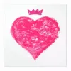 Grußkarte Queen of Hearts Neonpink