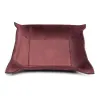 Taschenleerer quadratisch, Leder Suede, 20x20 cm, Bordeaux - 2