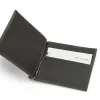 Leder Kartenetui mit Geldklammer Dunkelgrau 6 Karten - 3