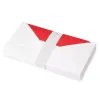 25 long DIN envelopes, Smooth White, red silk lining - 3