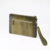 Pouch mit Zip Porto Cervo, Leder Olive - 2