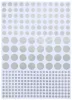 Geschenkpapier Dots silber blau 50 x 70 cm, 3 Bögen