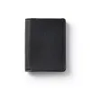 Leder Kartenetui Gefaltet Schwarz 3 Karten