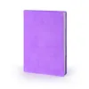 Notebook A5, leather, Brushed Violet, dotted