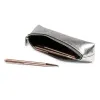 Pencil Case, leather Mos, silver - 3