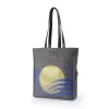 Shopper Canvas mit Siebdruck "Waves"
