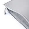 Leder Pouch mit Reißverschluss Granitgrau - 3