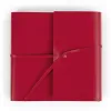 Gästebuch mit Band, 96 Blatt,  Leder, 21,0x21,0 cm, Rot