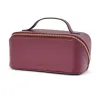 Kosmetiktasche Adri, Leder, Aubergine - 3