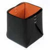 Leder Stiftebecher Quadratisch Schwarz/Orange - 3