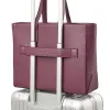 Leder Business Shopper Aubergine - 2