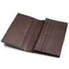 Leder Portemonnaie mit Münzfach Dunkelbraun - 3