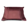 Leder Taschenleerer Wildleder Quadratisch Bordeaux - 2