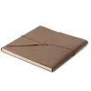 Gästebuch mit Band, 96 Blatt,  Leder, 21,0x21,0 cm, Latte - 3