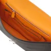 Schmale Leder Aktentasche Hirschleder Braun - 4