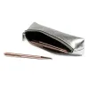 Leder Federmappe Silber - 3