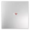Grußkarte Double Heart Silber/Bronze Spiegel