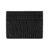 Kartenetui flach, 4 cc, Alligatorleder, Schwarz
